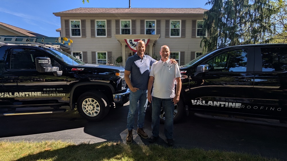 Owner Ed Valantine with Manager Chris from Valantine Roofing