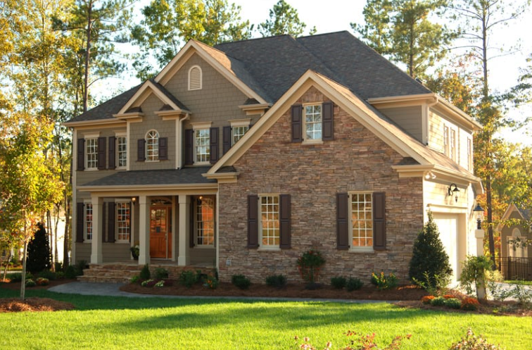 Two-stroy home in Mahoning Valley protected by Valantine Roofing